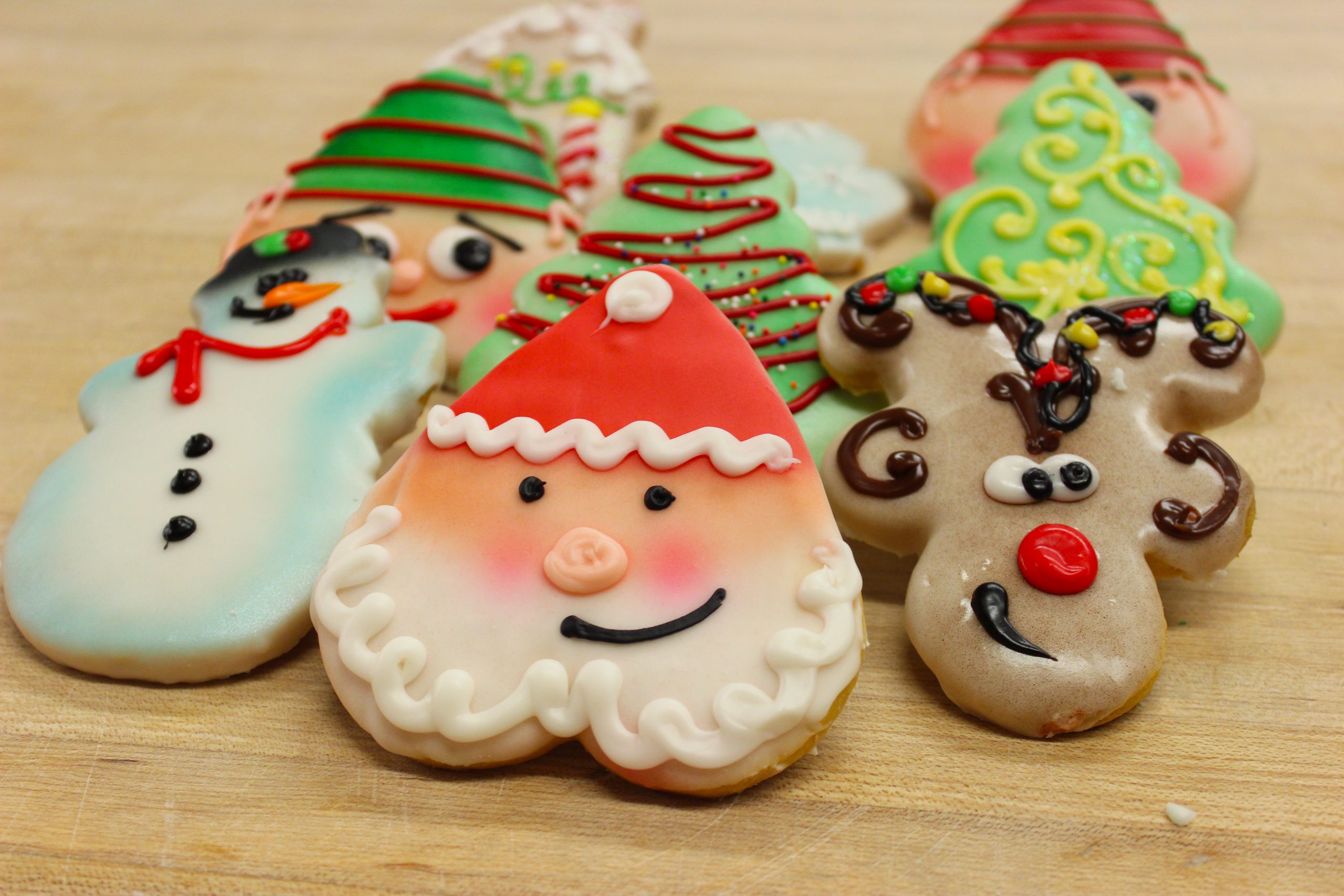 Christmas Decorated Cut-Out Cookies