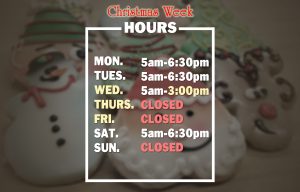 Christmas Week Hours